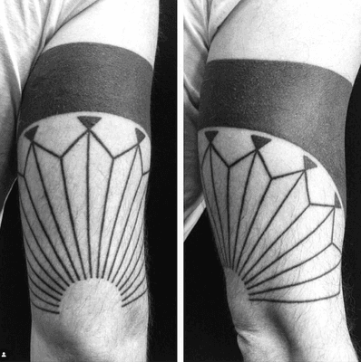 Geometric Polynesian Inspired Tattoo