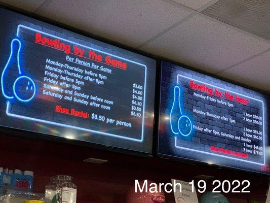 Bowling Prices