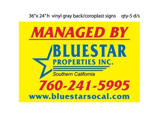 Bluestar Road Signs