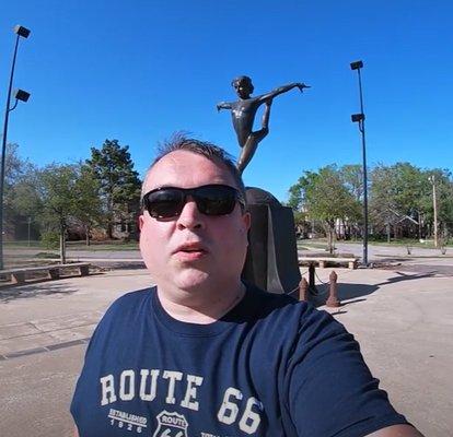 Selfie with the Shannon Miller statue