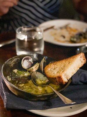 clam, sherry and toasted bread