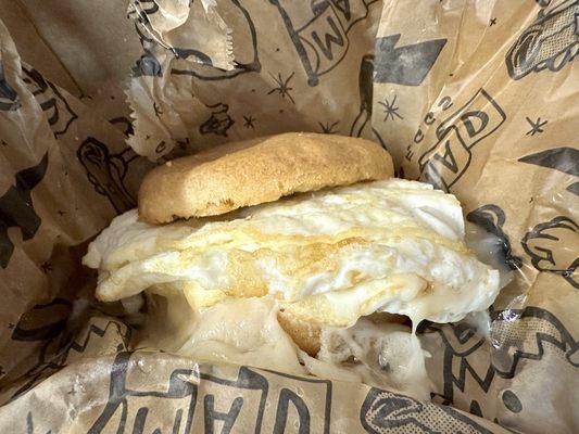 Egg white and cheese biscuit