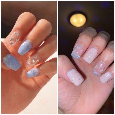 Left inspo, right my nails