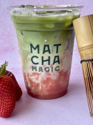 Strawberry Matcha Latte