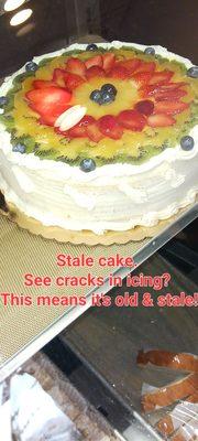 1/2023 STALE CAKE!  The Bakery should be ashamed to offer this!