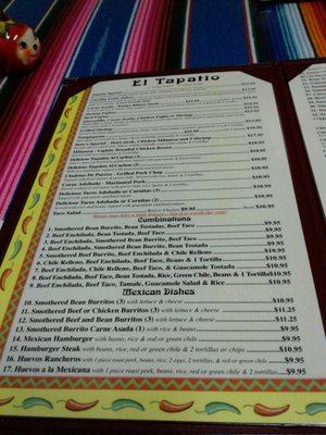 Menu. So much to choose from.