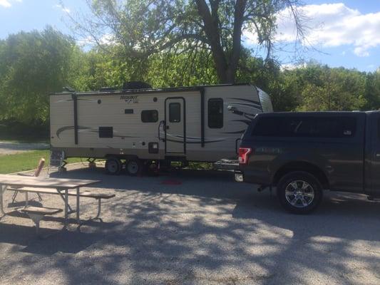 The handicap designated camp site at Jester park