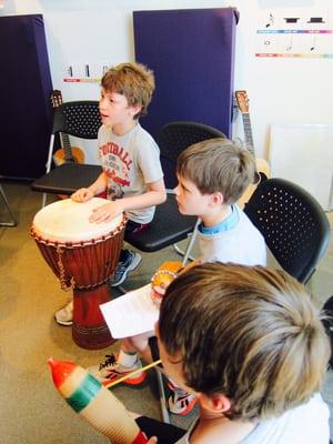 Playing Djembe