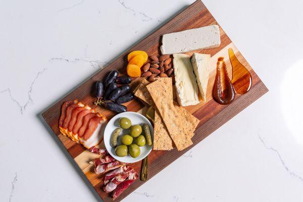 Cheese and charcuterie boards come in Pick 3 or Pick 5.