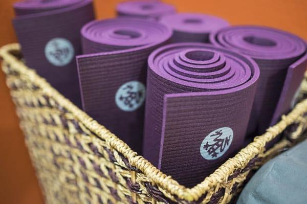 Manduka mats for use during class