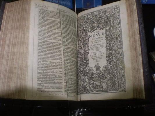 1611 King James Bible on display