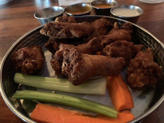 Happy hour wings minus two that were devoured prior to picture taken. Worth every penny spent!