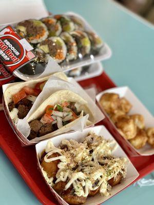 Awoolim- Takoyaki, Bulgogi Tacos, Fried Suimai, Kimbap