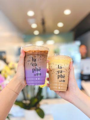 Ube coffee & Hanoi eggspresso