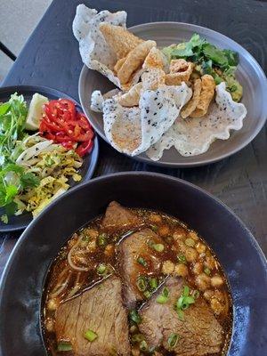 Short Rib Pho-Zole & Guac in the back