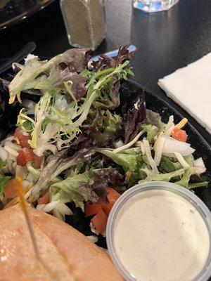 Two bite, $2 side salad.