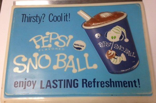 Panel from the original Pepsi Sno-Ball machine!