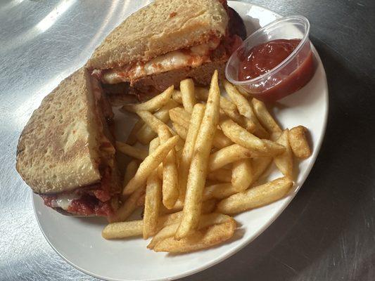 Signature Meatball Parmigiana Panini