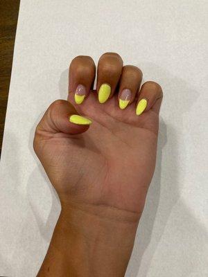 Acrylic nails with gel polish