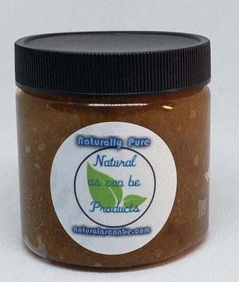 Brown Sugar & Turmeric Scrub with Jojoba Oil, Natural Moisturizers, Non-Slippery on surfaces glowing refreshed skin