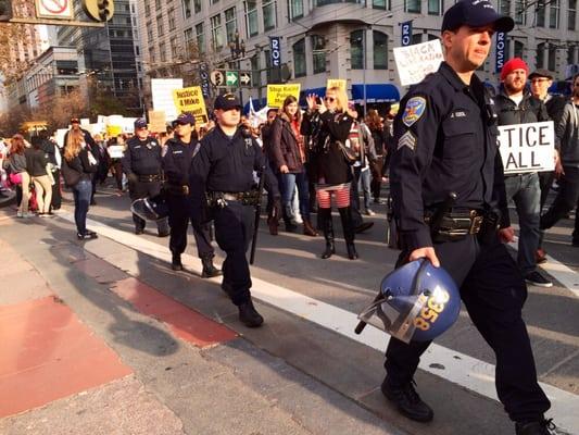 Protest on Market Street.