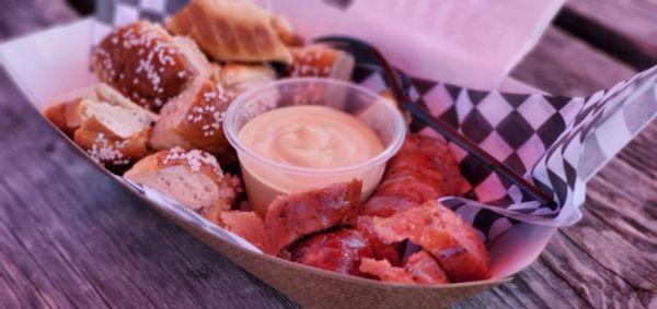 Sausage & Pretzel Bites $10