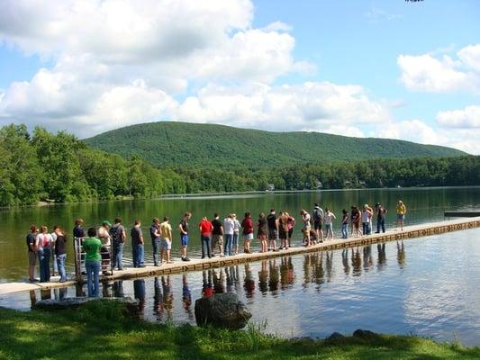 Our beautiful lake and amazing summer staff!