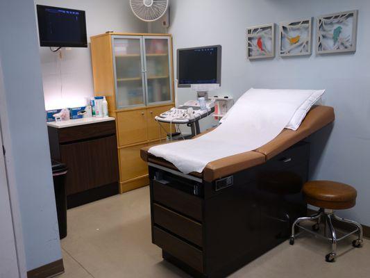 Clean and comfortable medical exam room.