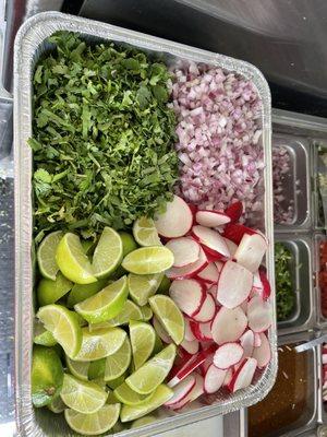 verduras para tacos ordenes para oficinas