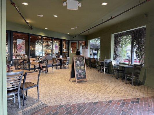 Really nice outdoor patio!!!  It's covered  it huge openings for air to flow