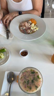 We had two types of ceviche. It was just amazing.