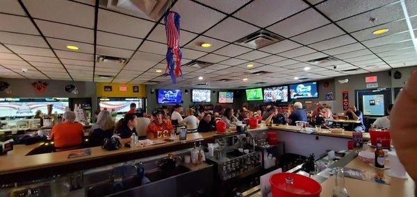 View of the bar area