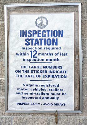 This is a sign indicating they are an official state inspection location.  Photo taken November 15, 2022.