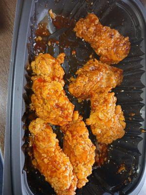 6 sweet and spicy chicken wings (pieces)