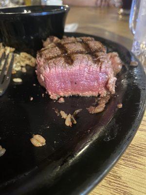 Filet cooked medium rare