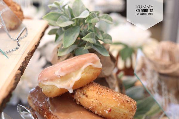 Fluffy donuts perfect for a dessert table