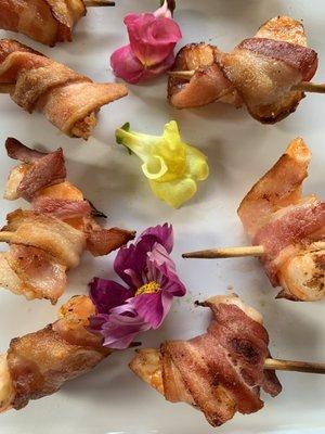 Bacon wrapped shrimp