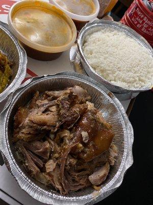 Pernil rice and beans