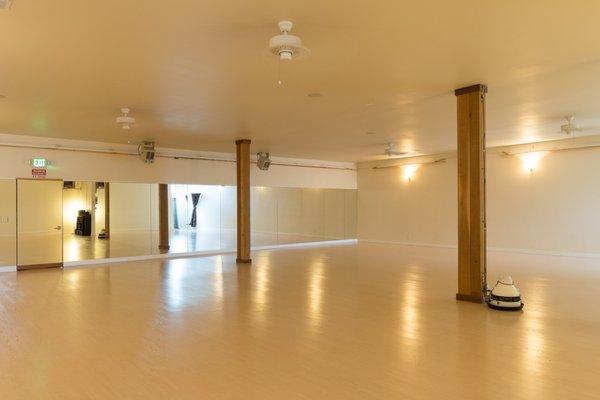 Our studio is bright, clean, quality flooring (New! Dec 2016), and a spacious 2,000sq/ft.