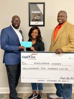 Eagle Eye Tax Solutions Scholarship Recepient