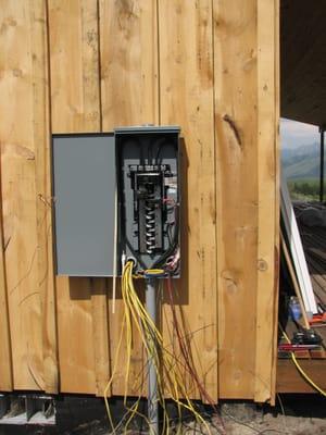 A residential outdoor rated 3R enclosed panel box.