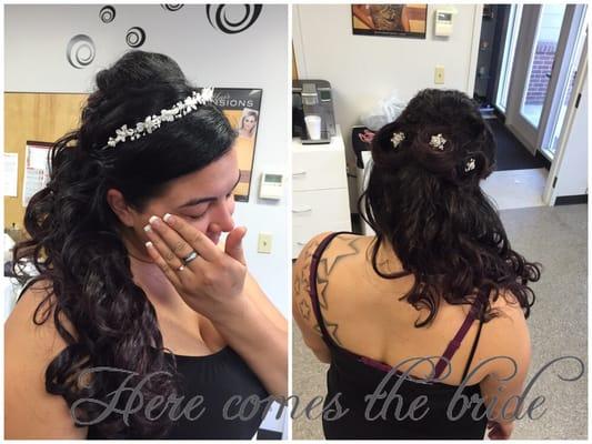 Upstyle for her wedding day!!!