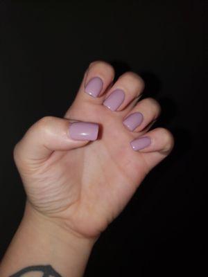 Cut down, fill and gel polish color #605