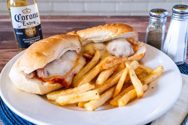 Chicken Parmigiana  Hero with Fries