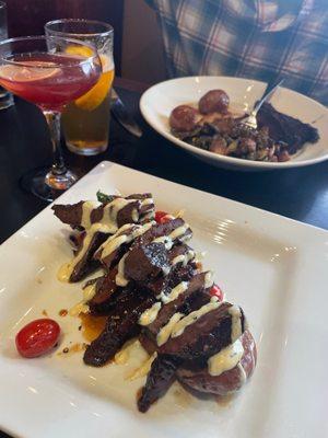 Brisket Hanger Steak Pomegranate Martini