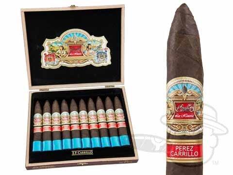 Multiple faces of EP Carrillo cigars in stock.