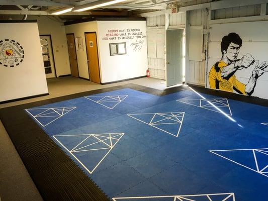 Wall art & training area.