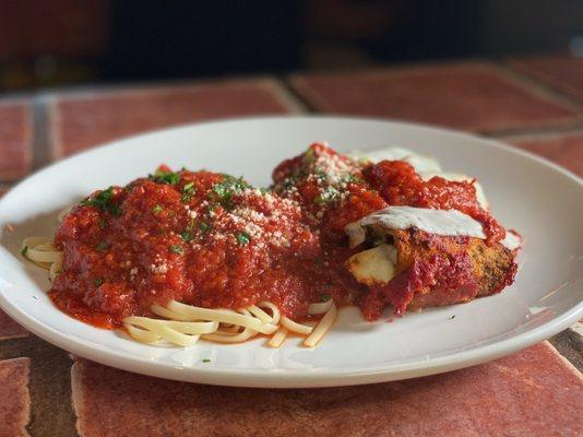 Ricotta stuffed eggplant