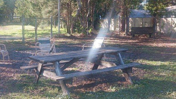 Picnic table chairs and a bench your choice