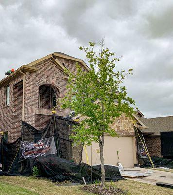 Another Happy customer in McKinney, Texas! Mr.Rakesh's home was hit by golf size hail late last month, we immediately help him get his roof